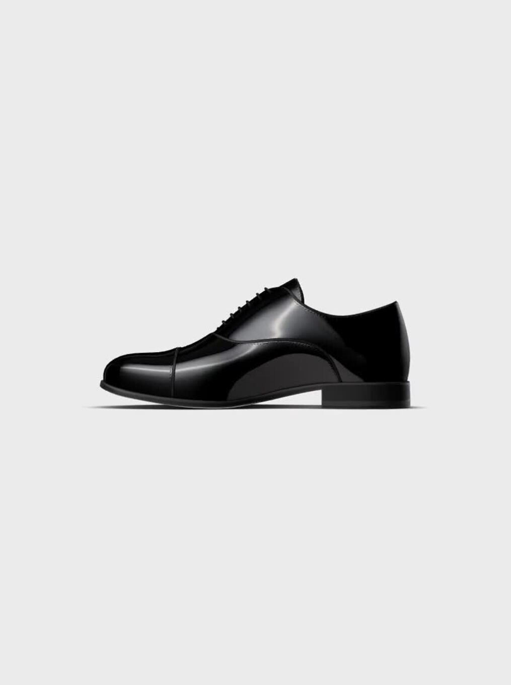 BOSS - Oxford shoes in patent leather with grosgrain piping