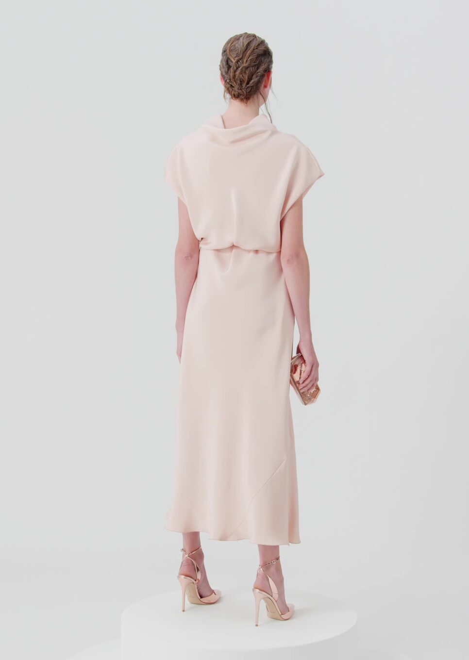 Help me style this Zara draped midi dress for a casual holiday get