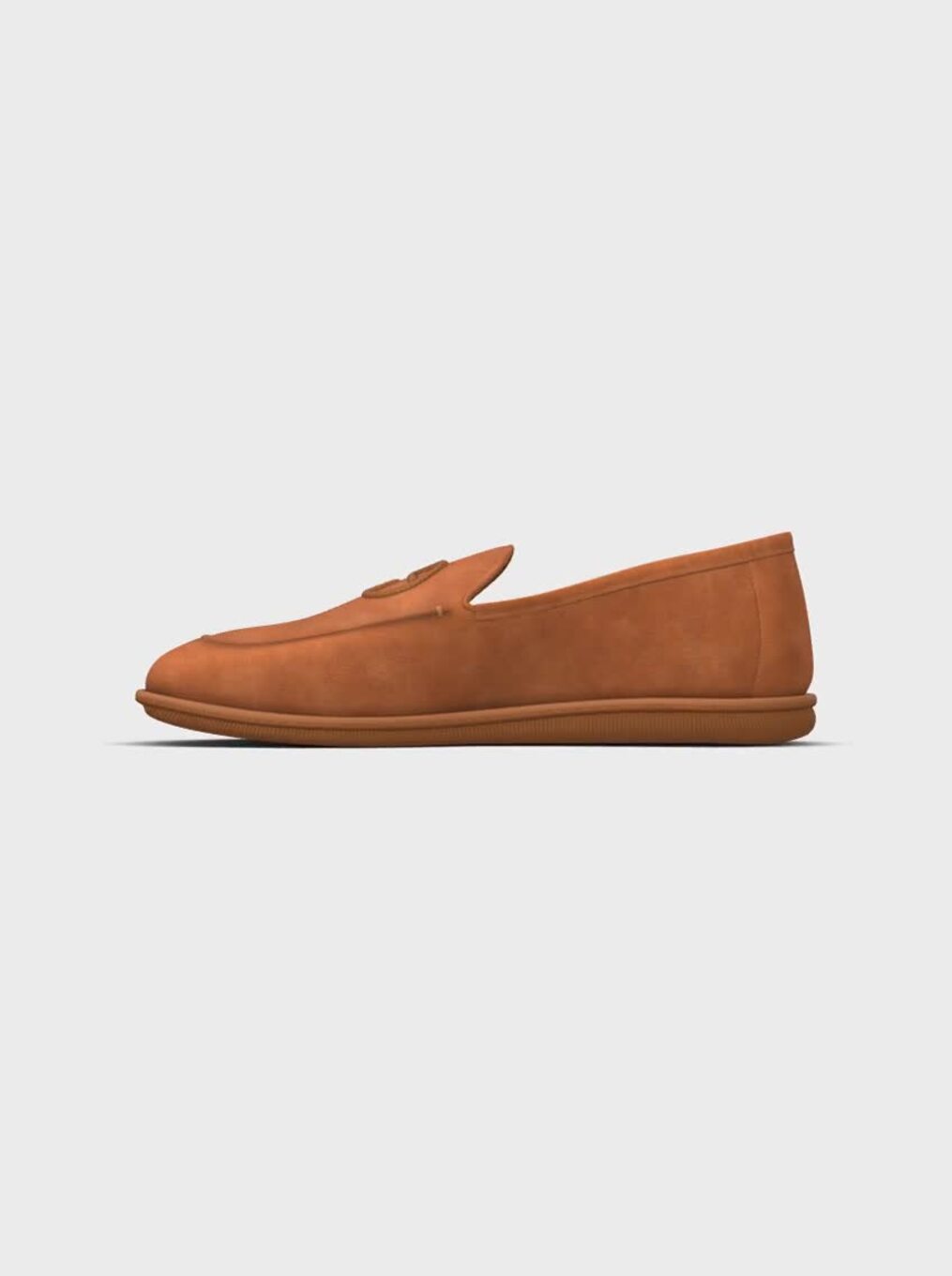 Suede loafers with embroidered logo | GIORGIO ARMANI Man