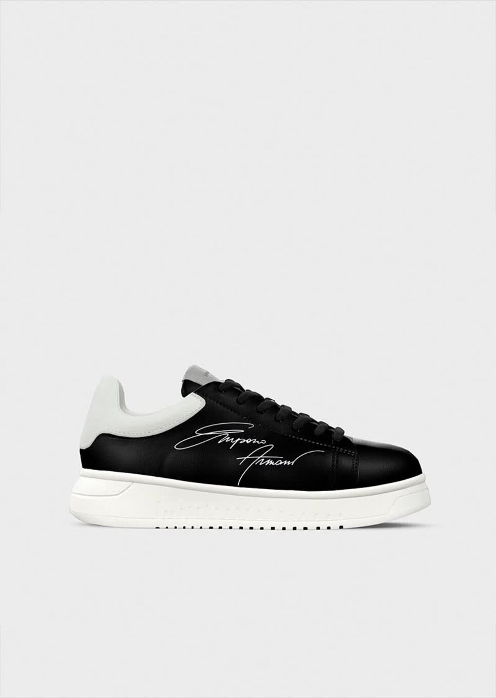Leather sneakers with signature logo | EMPORIO ARMANI Man