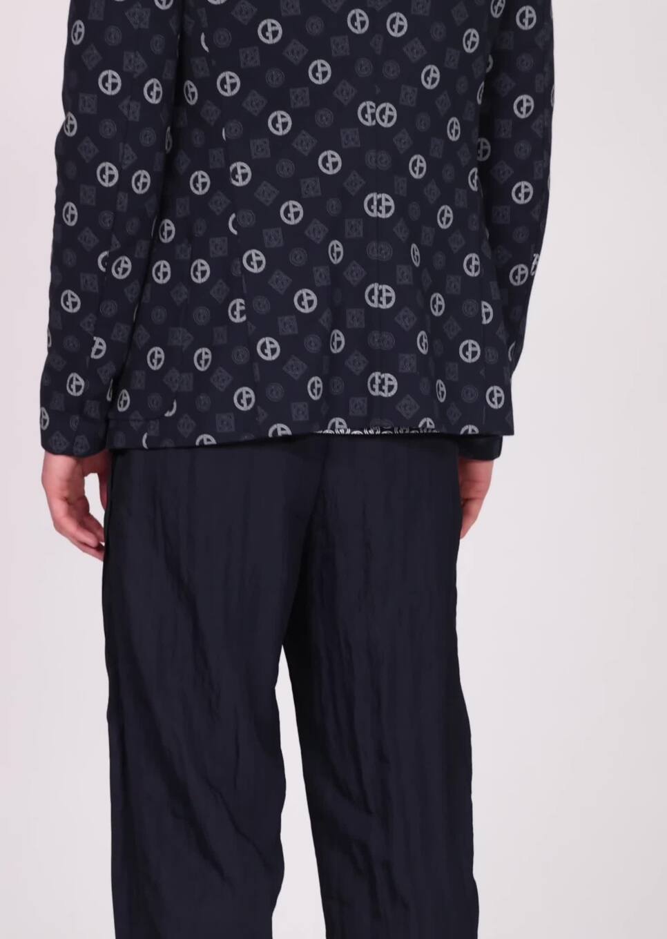 LOUIS VUITTON Monogram Pocket Knit T-shirt Night Blue. Size S0