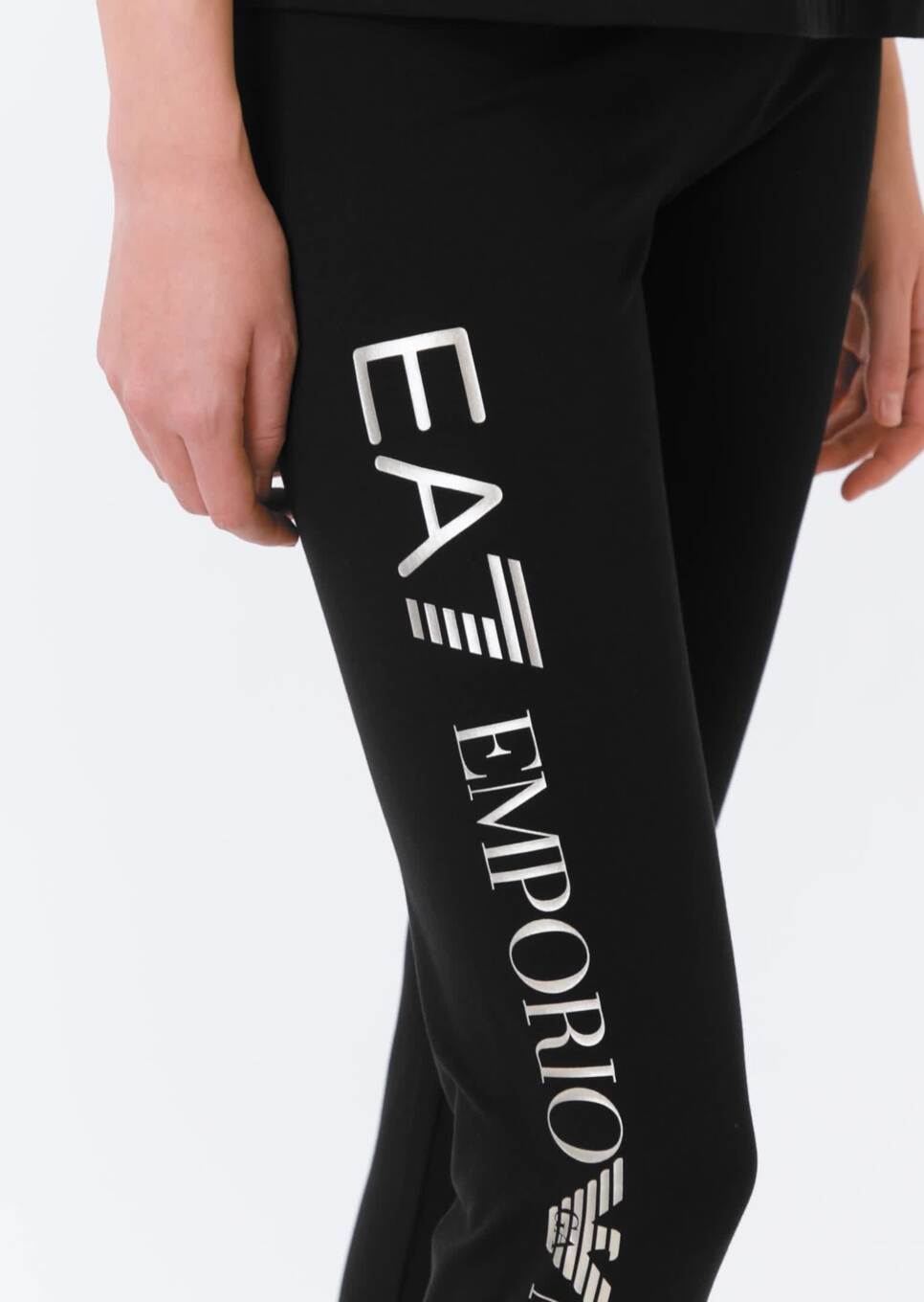Ea7 Emporio Armani Legging De Algodão Com Logo - Farfetch