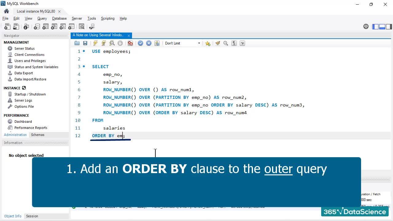 Using Several Window Functions in a Query