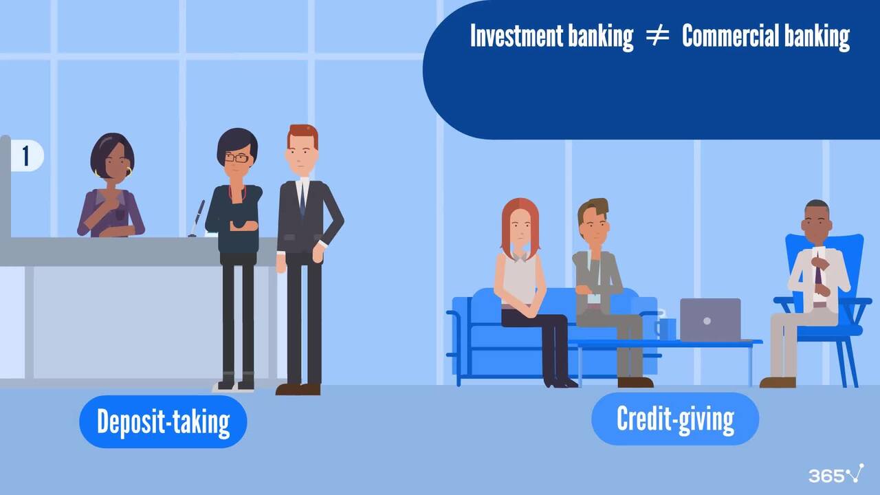 The difference between commercial and investment banks