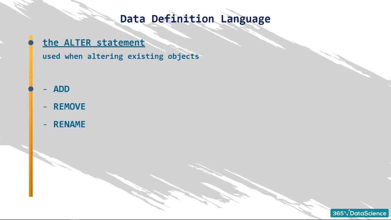 Data definition language (DDL)