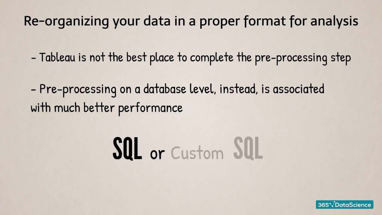 Combining SQL and Tableau