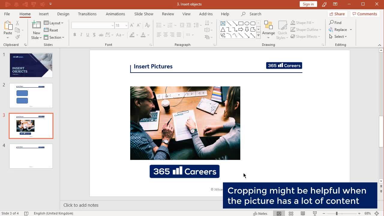 How to insert objects in PowerPoint slides