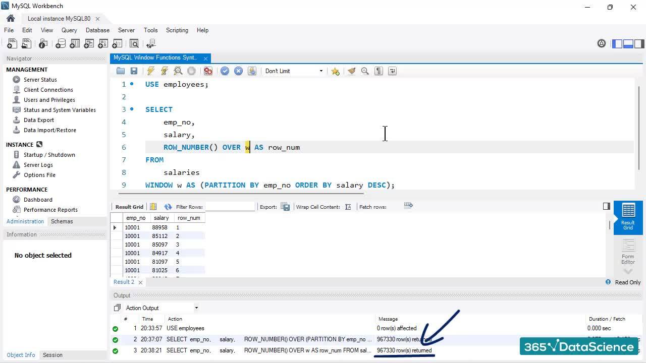 SQL Window Functions Syntax