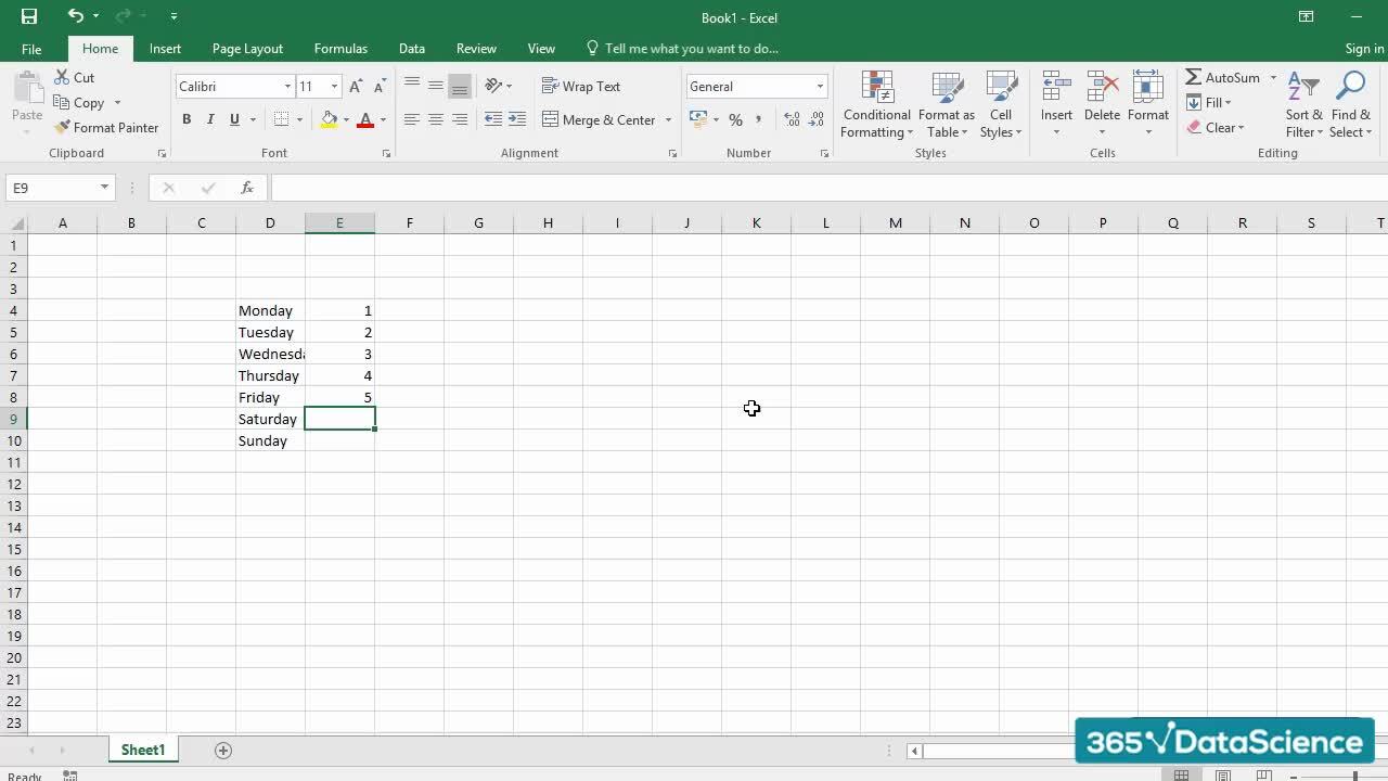 Data Entry Techniques in Excel