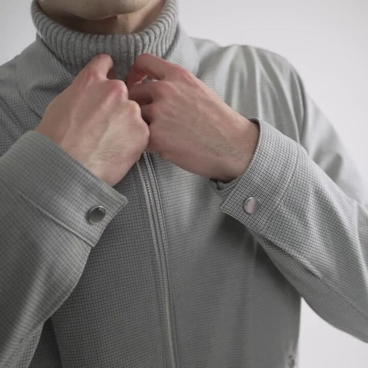 Blouson zippé col chemise
