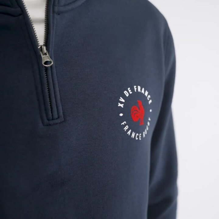 Sweat zip licence France rugby