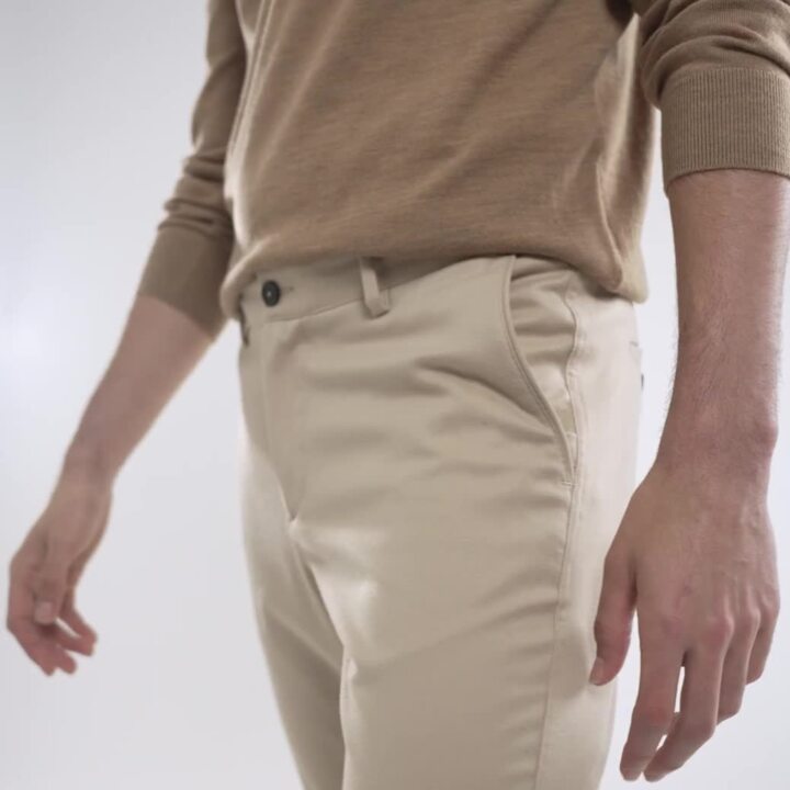 Pantalon chino taille élastiquée