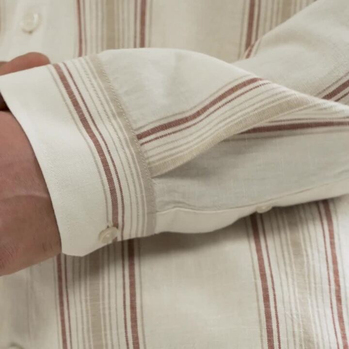 Chemise regular rayures coton