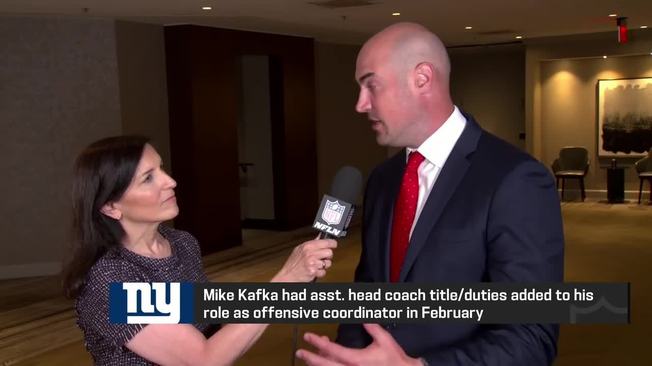 Judy Battista goes one-on-one with Giants OC Mike Kafka at 2024 Spring League Me