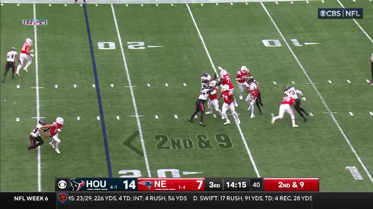 Every throw rush by Drake Maye in debut vs. Texans Week 6