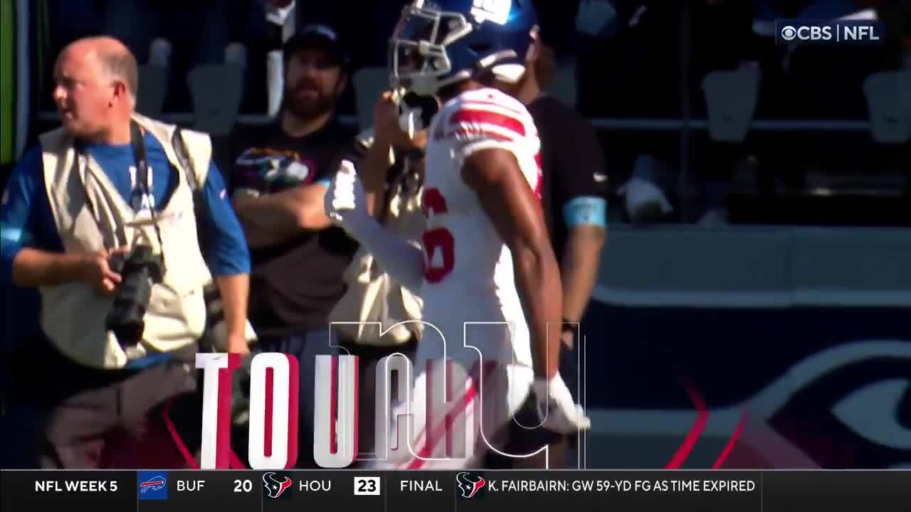 Can't-Miss Play: 30-yard TD launch! Daniel Jones dots Slayton for six in Seattle