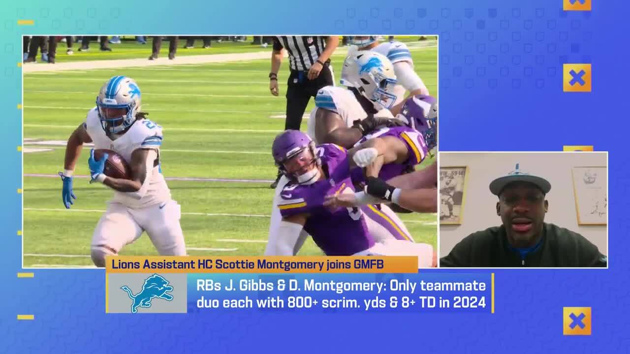 Lions Assistant HC Scottie Montgomery joins 'GMFB' to detail how strong running