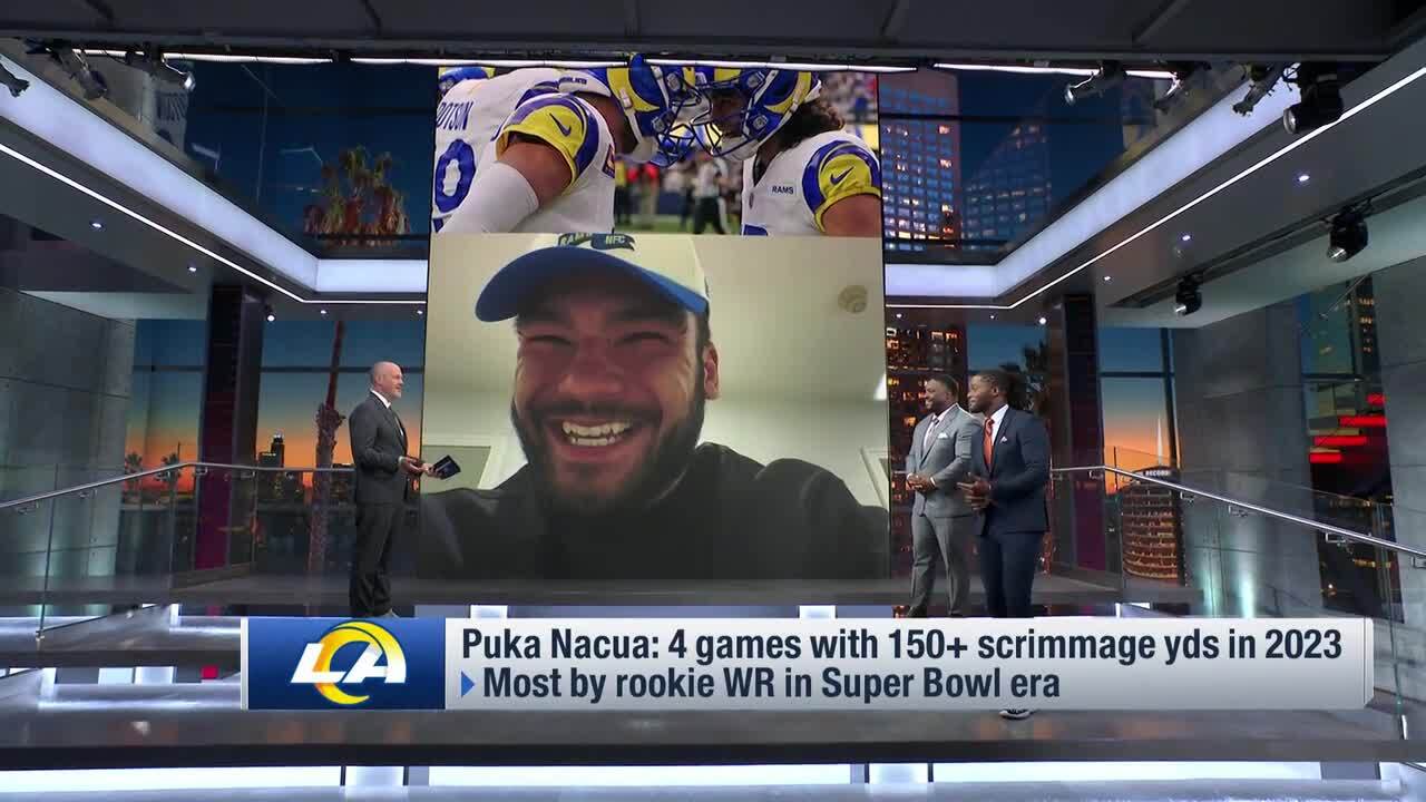 Puka Nacua reacts to Rams' upcoming 2024 season schedule