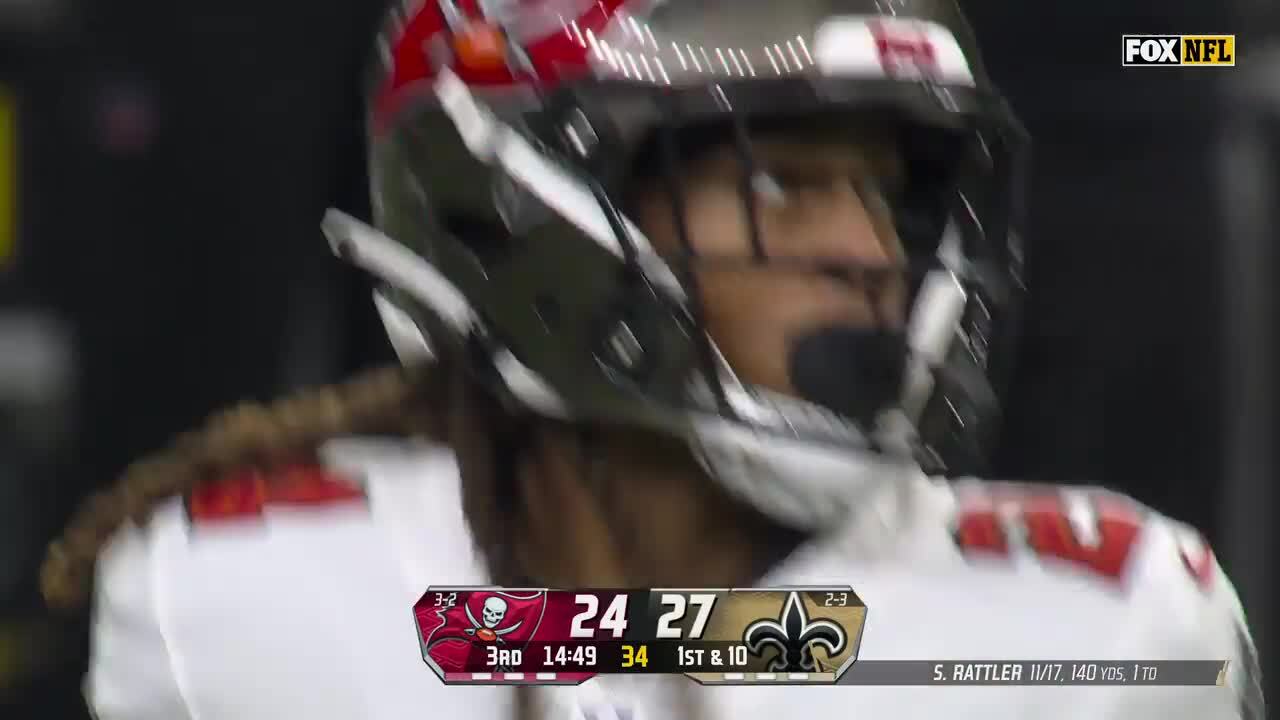 Every throw rush from Spencer Rattler in debut vs. Buccaneers Week 6