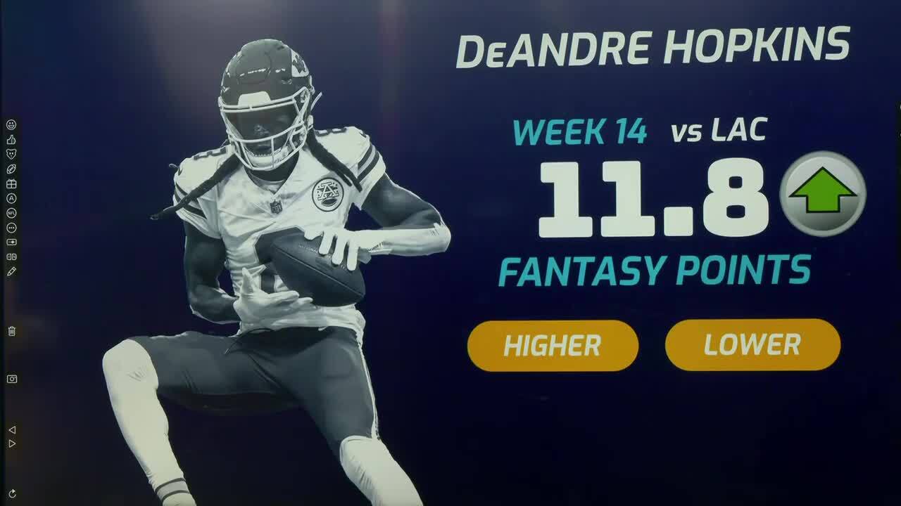 Projections for DeAndre Hopkins' point total in Week 14 'NFL Fantasy Live'