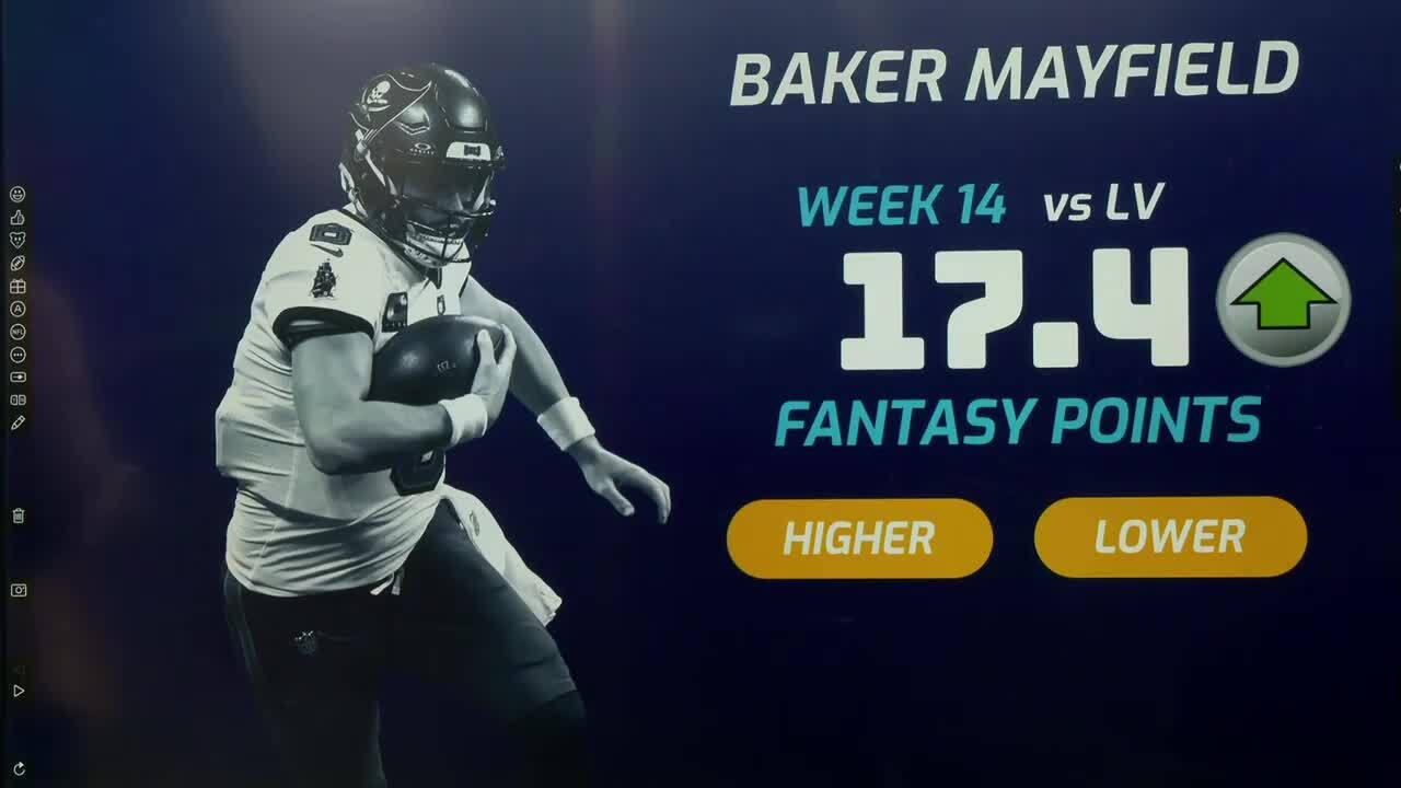 Projections for Baker Mayfield's point total in Week 14 'NFL Fantasy Live'