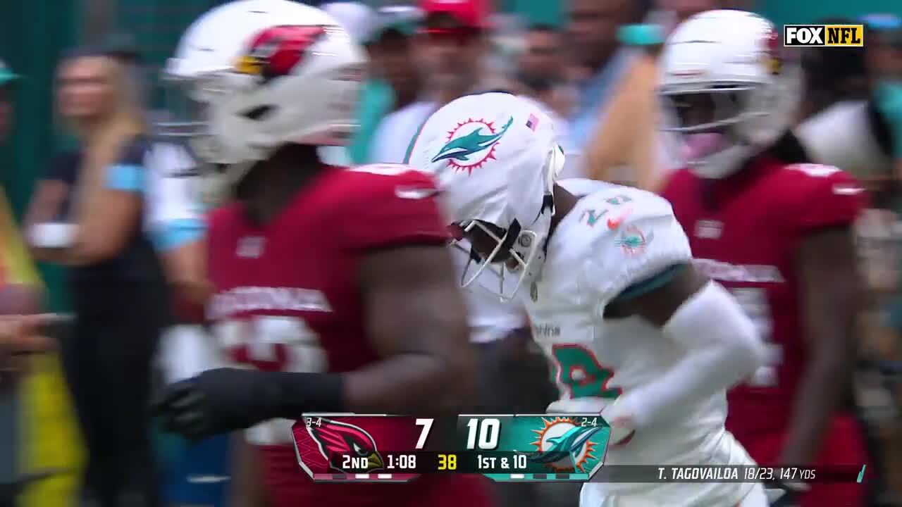 De'Von Achane's best plays in 147-yard game vs. Cardinals Week 8