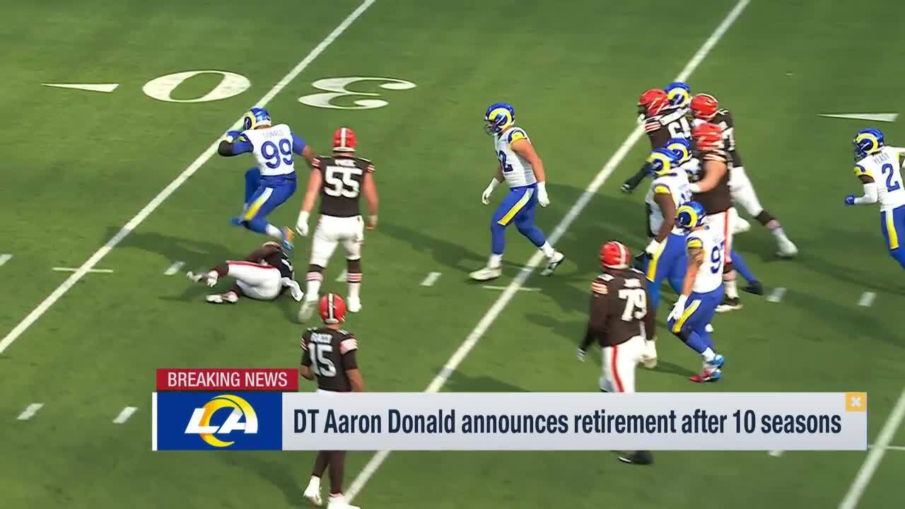 Aaron Donald announces his retirement after 10 seasons