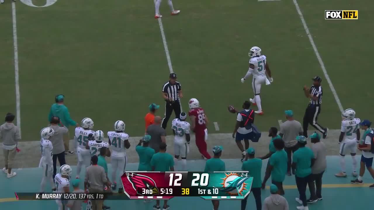 Trey McBride's best catches in 124-yard game vs. Dolphins Week 8