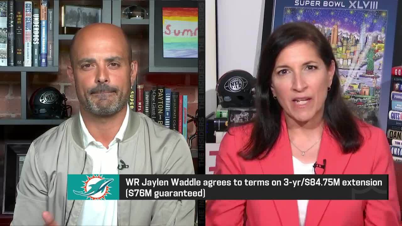 Garafolo: WR Jaylen Waddle reaches three-year, $84.75M extension with Dolphins '
