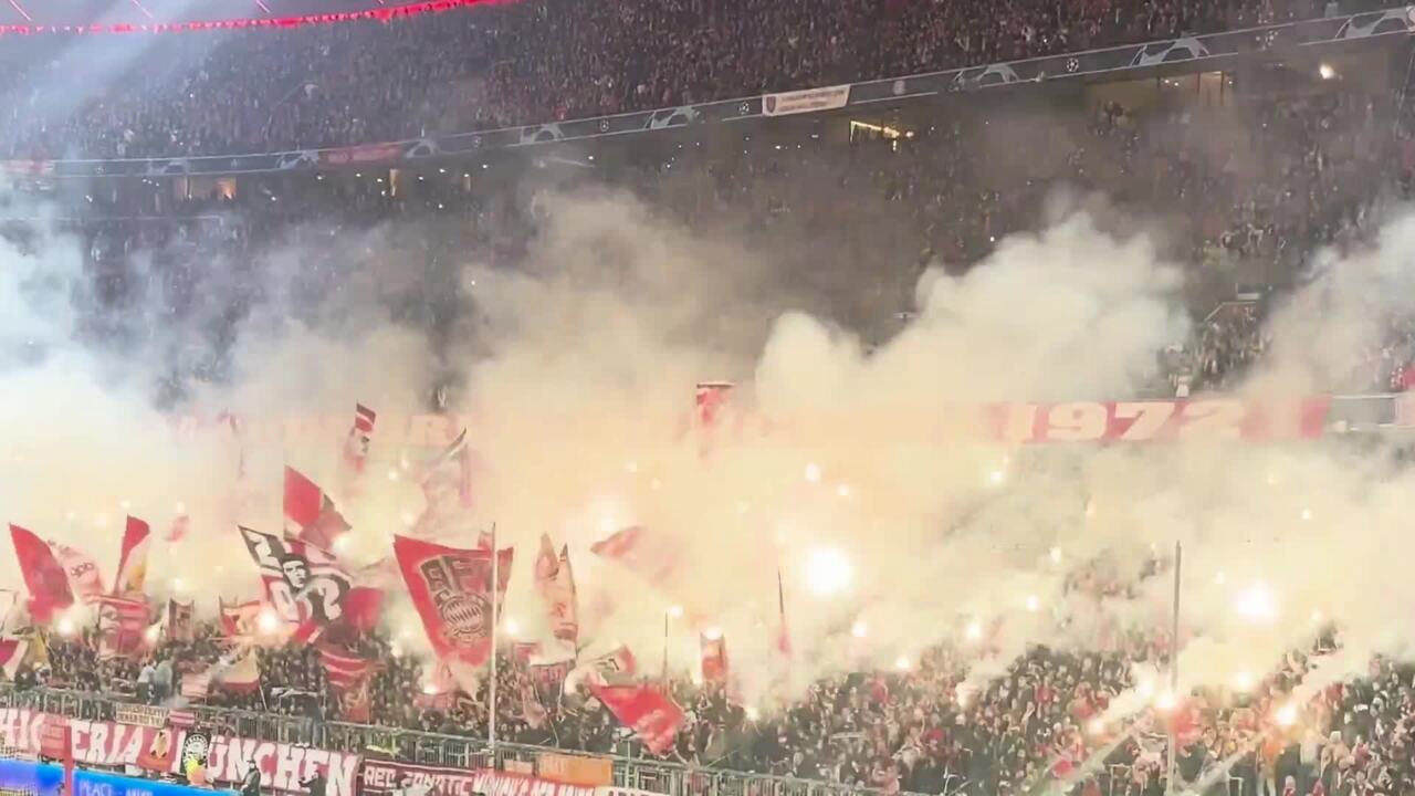 Wilde Pyro-Show der Bayern-Fans vor CL-Kracher gegen Arsenal