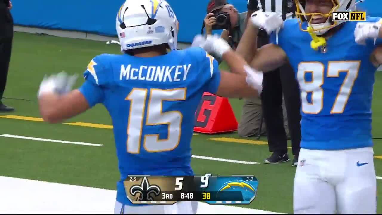 Can't-Miss Play: 61-yard TD! Herbert and McConkey scorch Saints for deep-strike