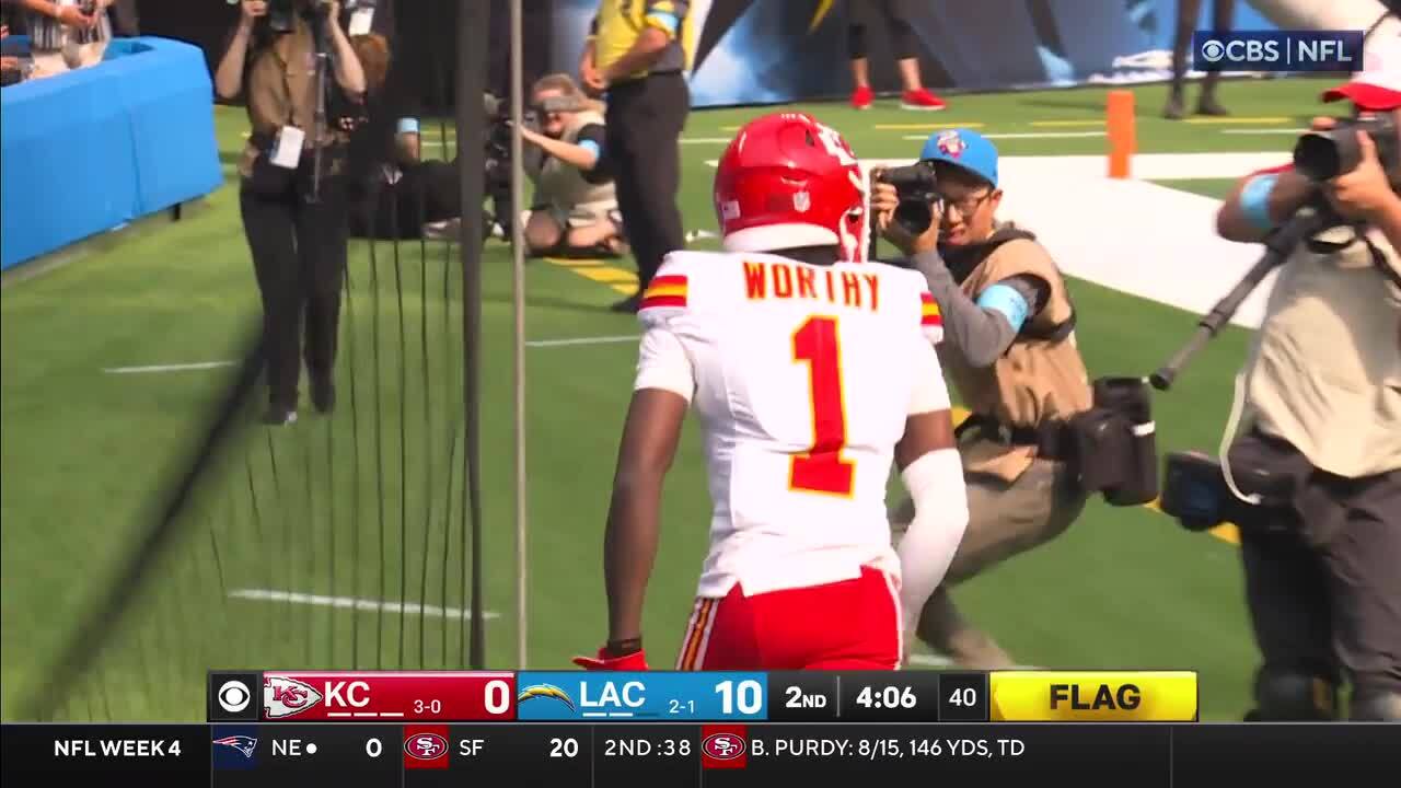 Can't-Miss Play: Mahomes' DEEP TD launch to Worthy travels over 60 yards in the