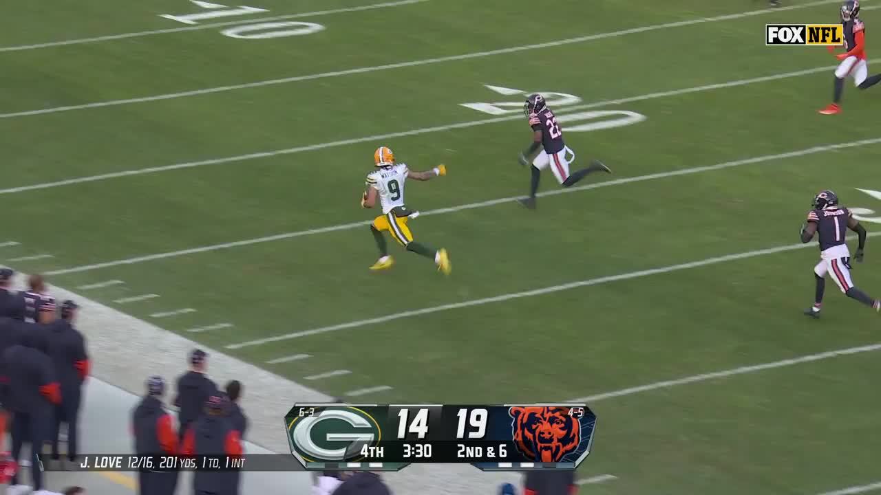 Every Christian Watson catch from 150-yard game vs. Bears Week 11