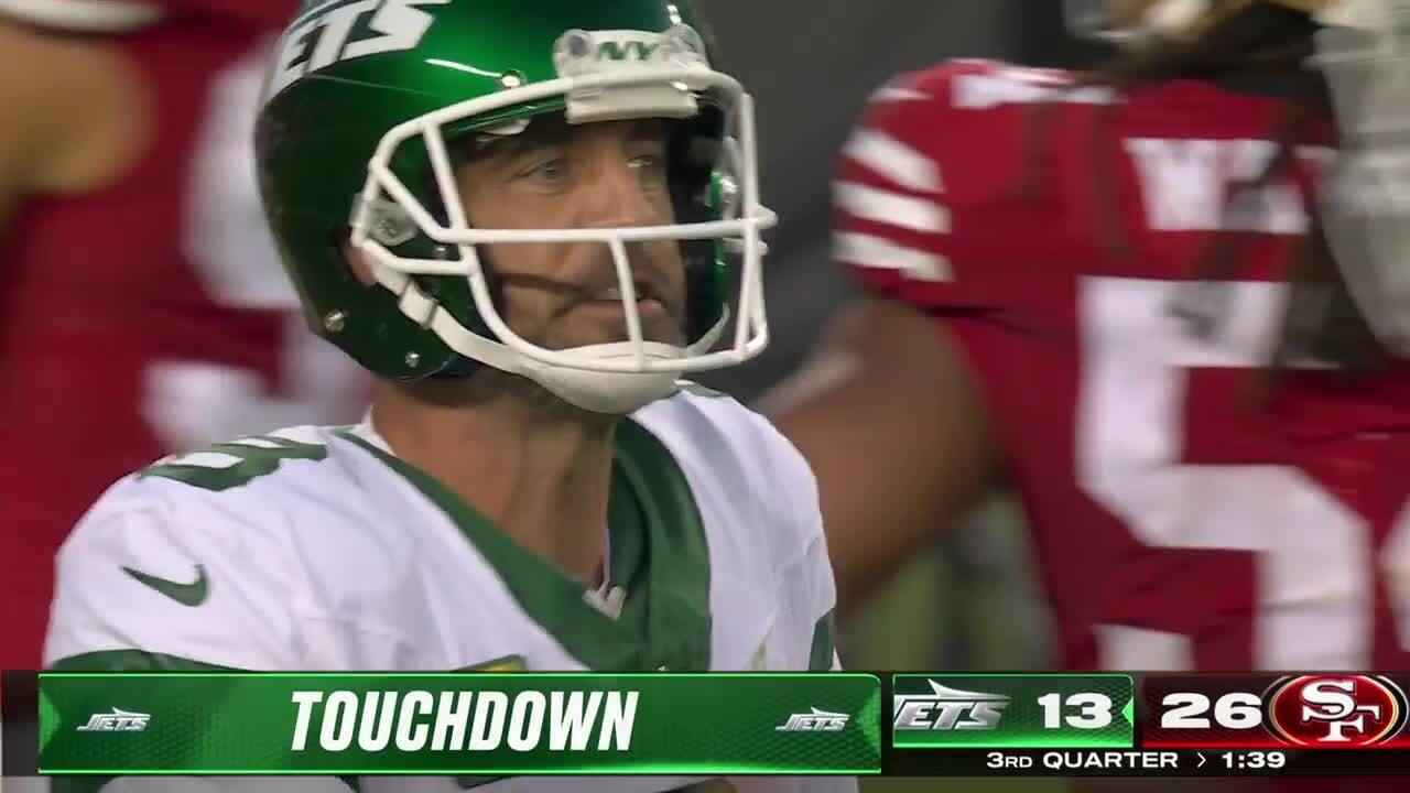 Can't-Miss Play: Vintage Rodgers! Jets QB gashes 49ers for 36-yard TD dime after