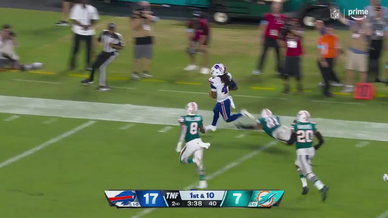 James Cook's best plays from 3-TD game vs. Dolphins Week 2