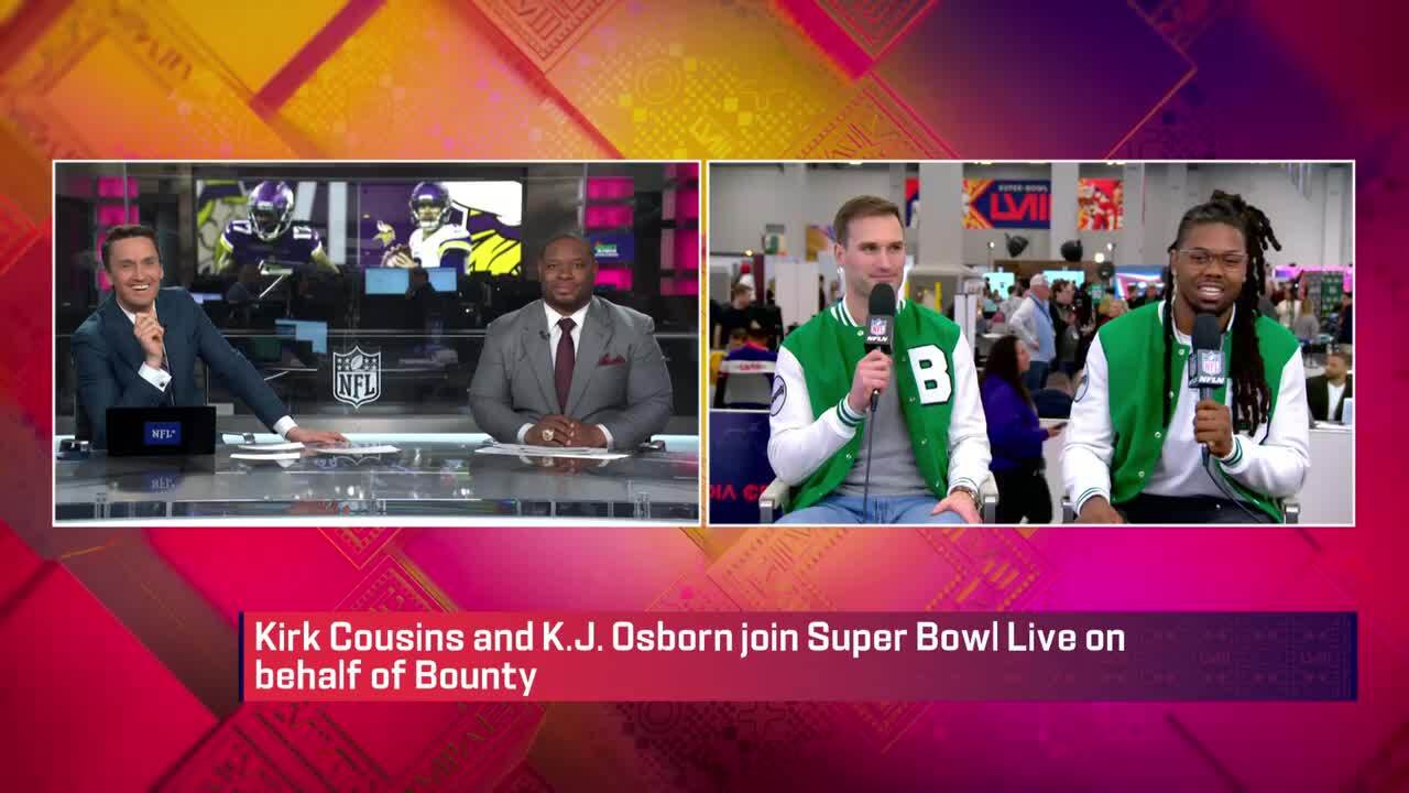 Kirk Cousins and K.J. Osborn react to viral NFL Honors moment 'Super Bowl Live'