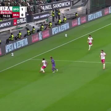 Entrada assassina de Rodrigo Zalazar sobre Maxi Araújo no Sporting - Braga