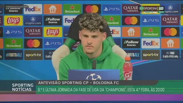 Maxi Araújo fez antevisão do Sporting - Bolonha