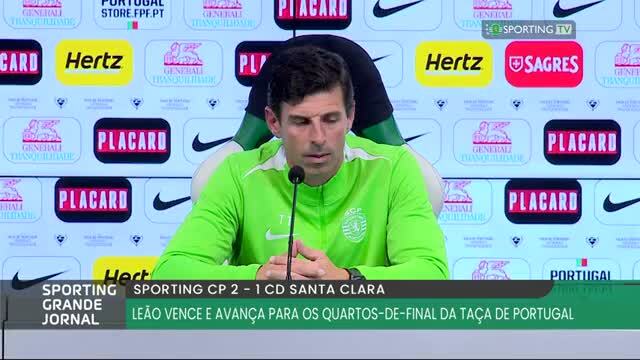 Tiago Teixeira comenta vitória na Taça de Portugal
