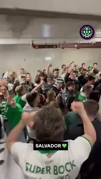 Salvador Salvador lidera cânticos de adeptos do Sporting na Luz