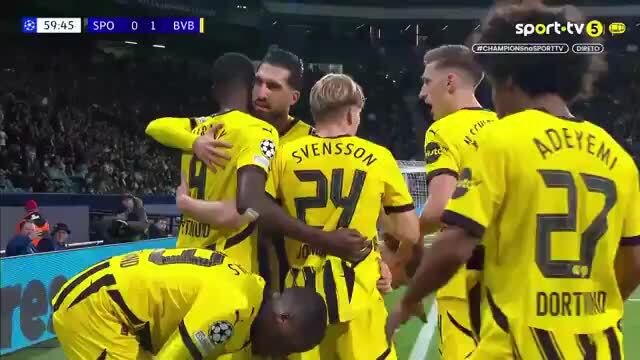 Reveja aqui o golo de Guirassy no Sporting - Borussia Dortmund