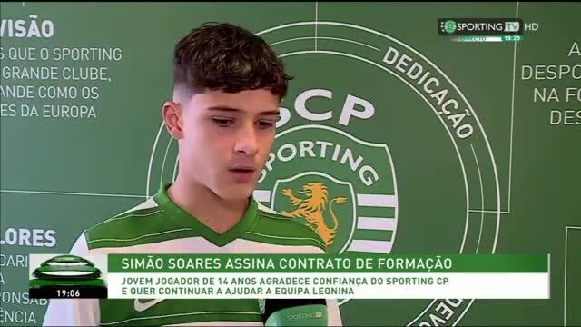 Confira a entrevista com Simão Soares, que assinou contrato com o Sporting