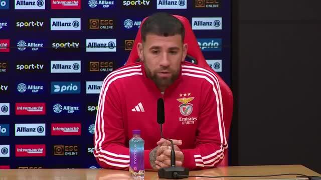 Nicolás Otamendi deixa 'aviso' sobre objetivos do Benfica