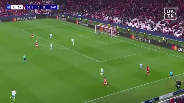 Golos da vitória do Benfica 2-0 Nápoles