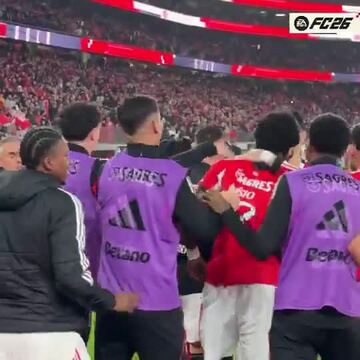 Nicolás Otamendi vibrou com golo de Anísio no Benfica - Alverca