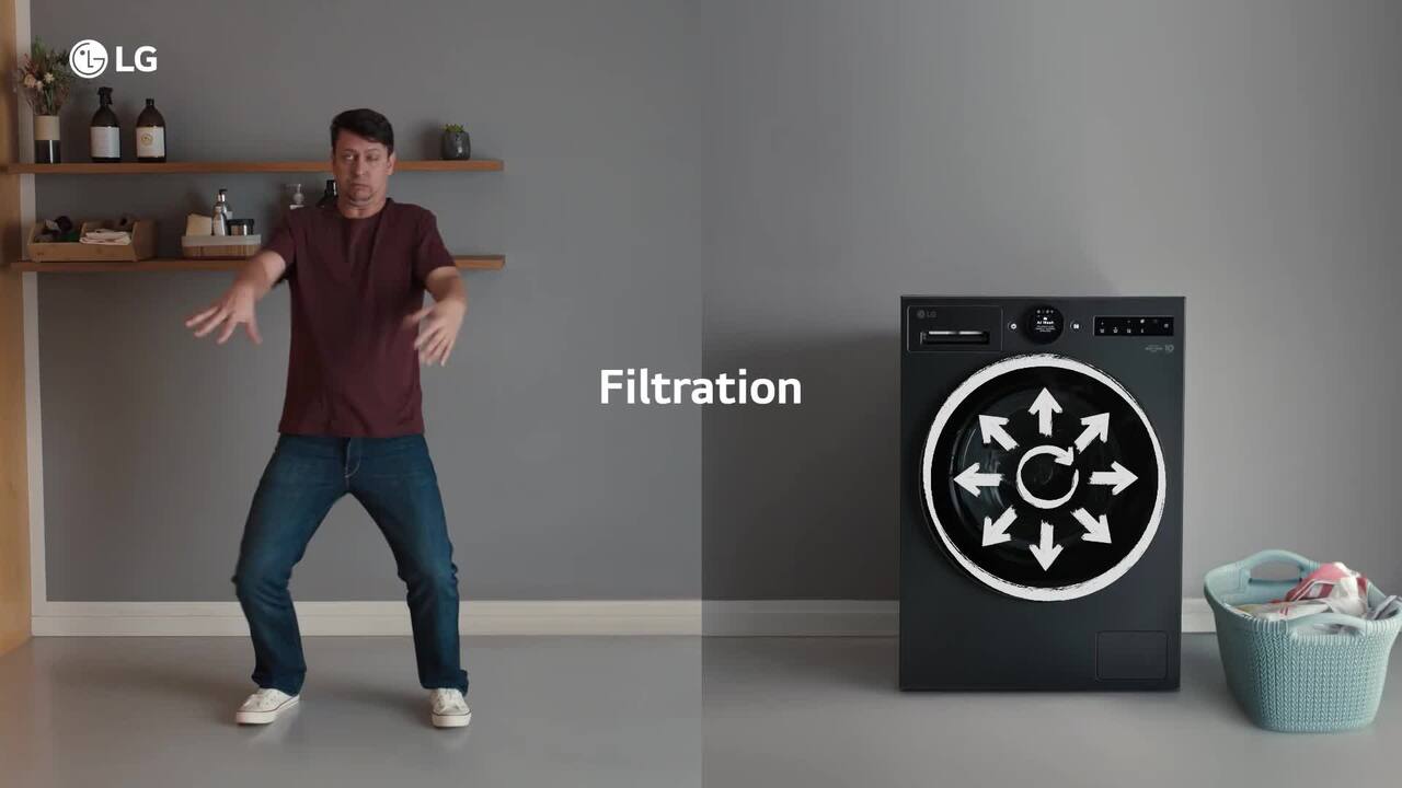 LG VX70 Series AI Direct Drive™ F4X7009TWB 9kg WiFi Connected