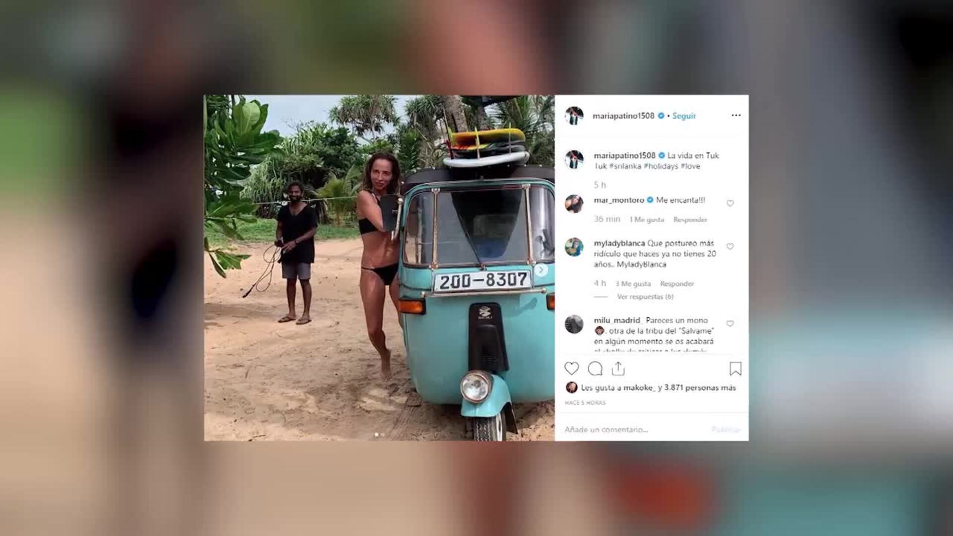 María Patiño se ha casado con Ricardo Rodríguez en Sri Lanka