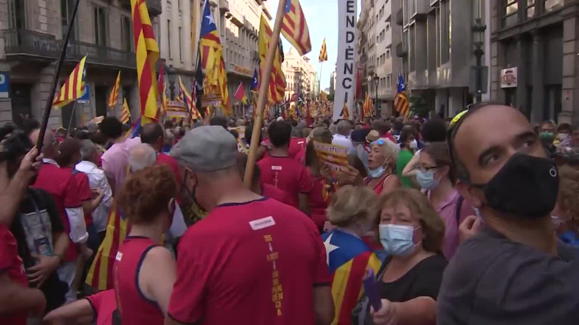 Más de 100.000 participantes en la manifestación de la ANC en Barcelona según la Guardia Urbana