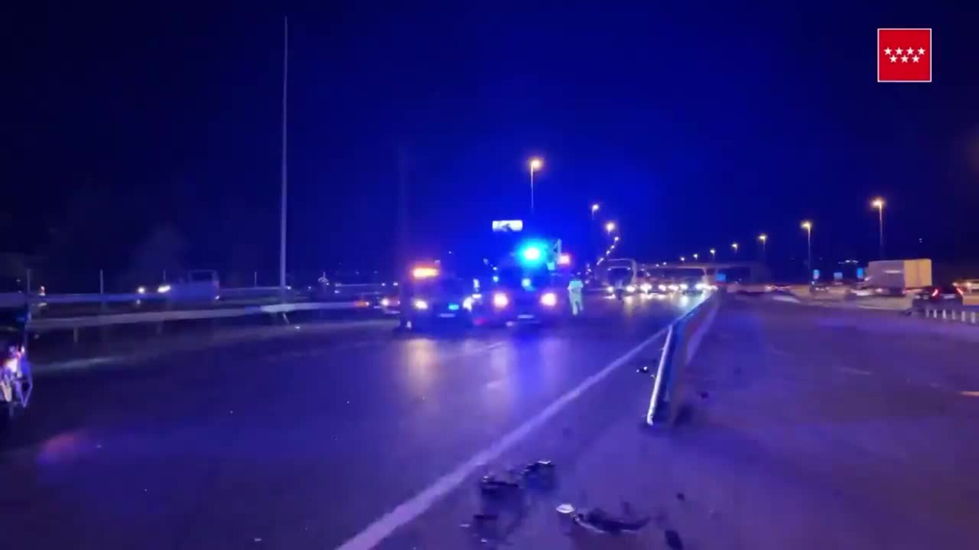 Varios heridos, uno de ellos grave, en un accidente múltiple en Madrid