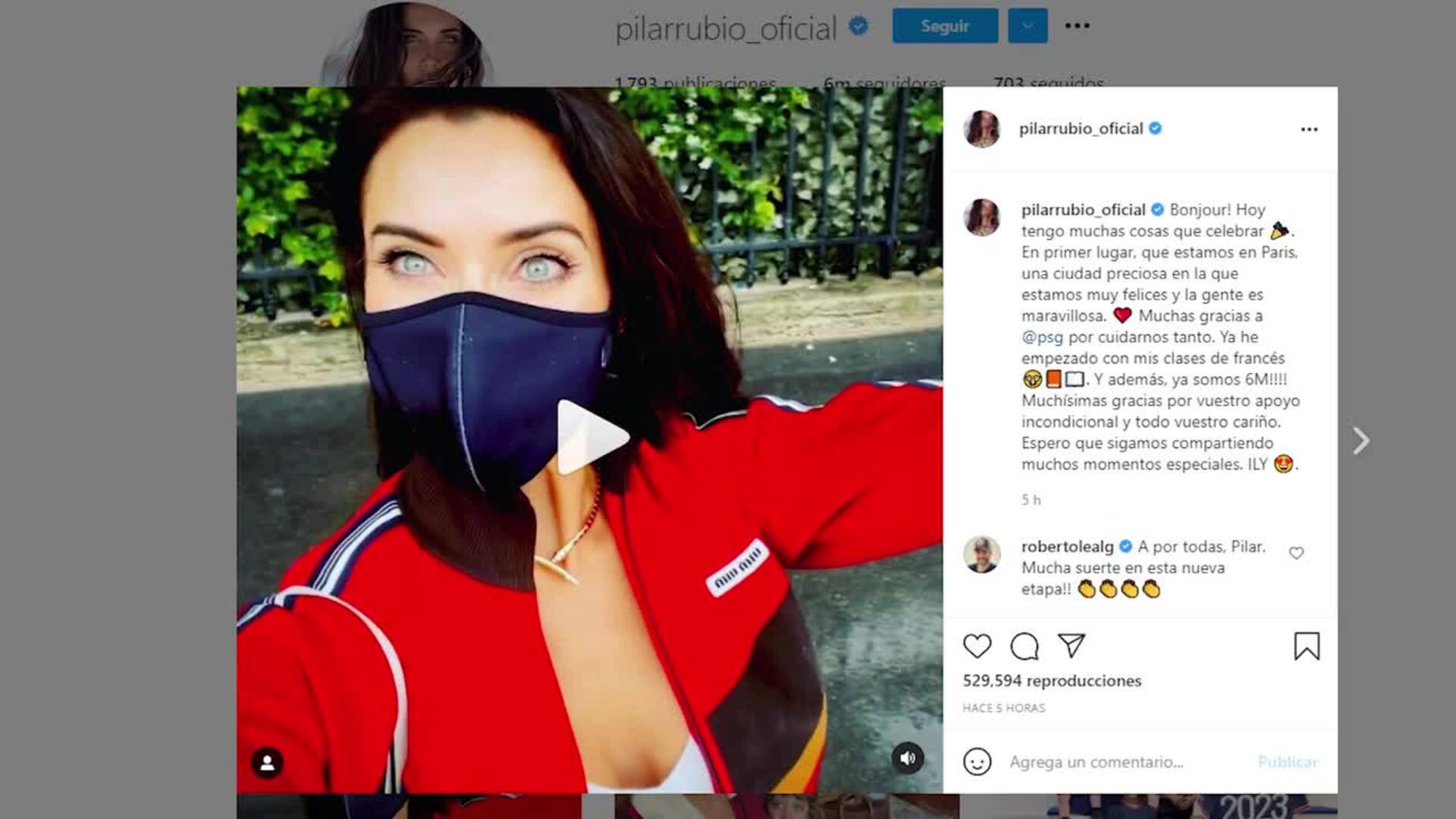 Pilar Rubio arranca su vida en París dando clases de francés